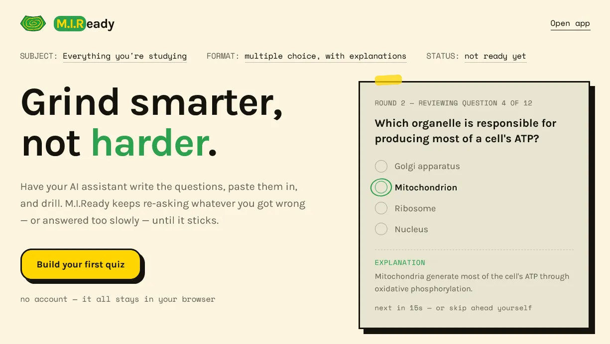 the miready home page